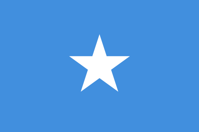 A white five-pointed star centered on a blue background.
