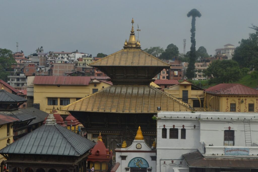 Pashupatinath Temple with a gold roof